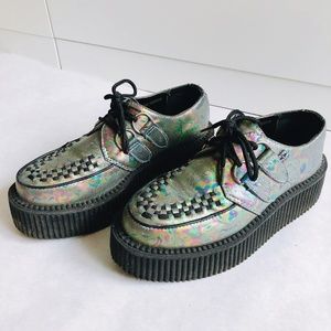T.U.K. Holo Oil Spill Iridescent Platform Creepers